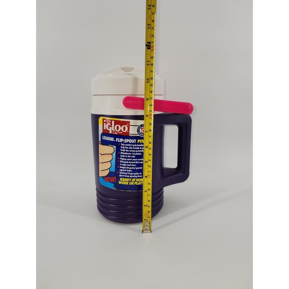 Igloo Vintage‎ Legend Flip Spout Pitcher 1/2 Gallon 1.9 Liter Purple Pink Handle - Picture 3 of 7